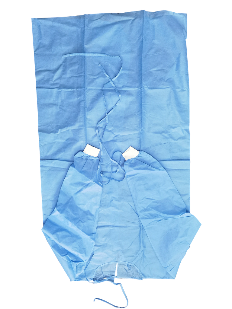 Visit gowns with knitted cuffs